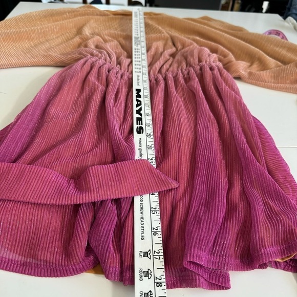 REVOLVE Song Of Style Dress Gold Pink Ombre Belted Size XS - Picture 8 of 8